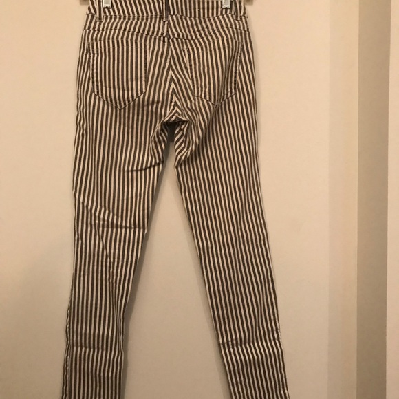 Black & White Striped Skinny Jeans - Picture 2 of 5